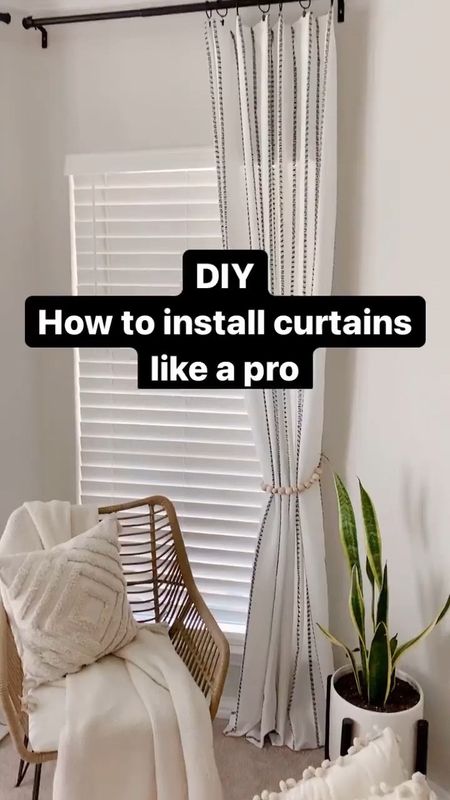 DIY how to install curtains like a pro 
#curtains
#windowtreatments
#curtaintiebacks


#LTKhome #LTKSeasonal #LTKstyletip