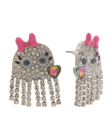 Shaky Ghost With Bow Drop Earrings | TJ Maxx