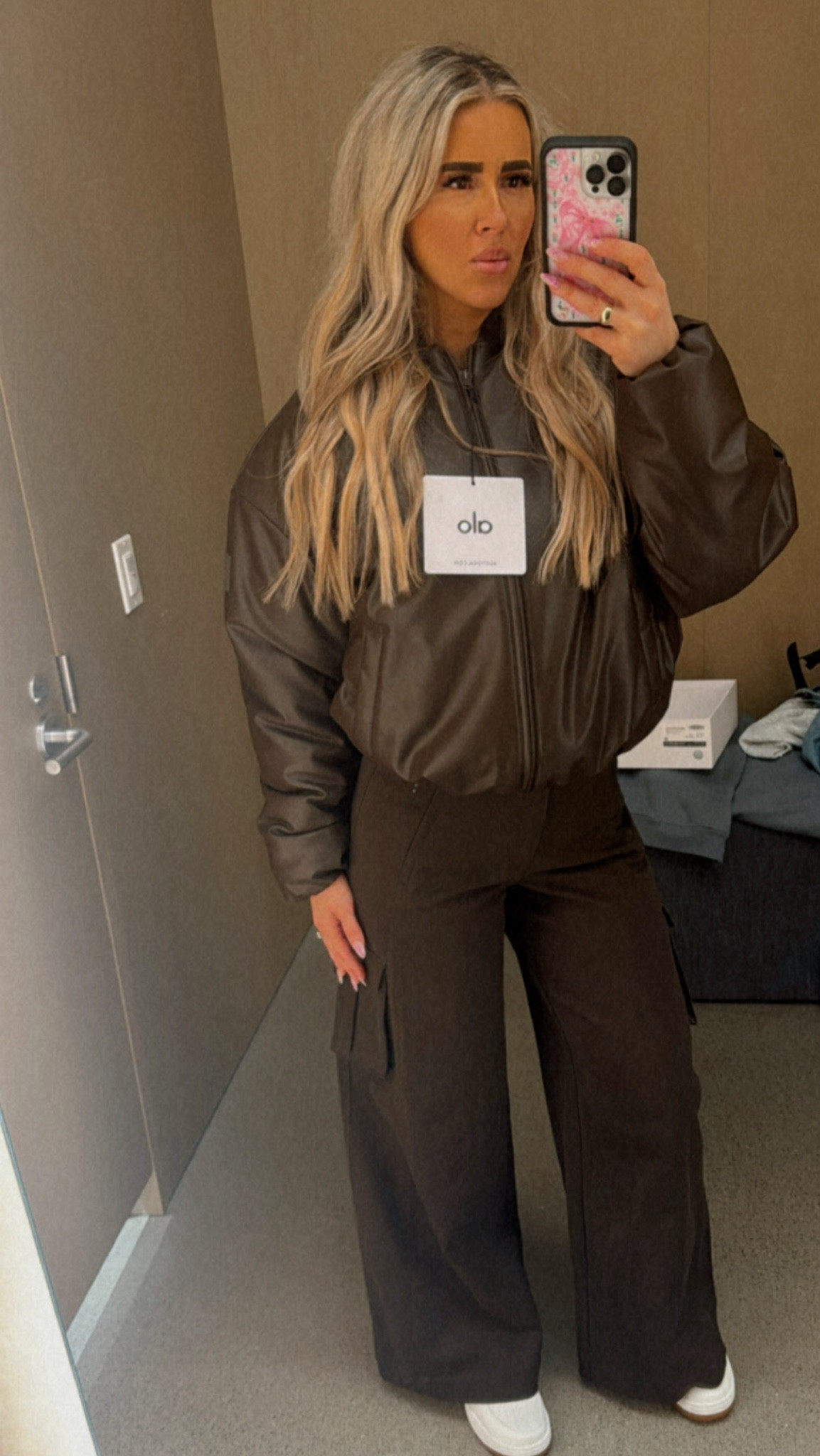Alo cozy fit. Brown🤎 bomber jacket and wide leg cargo pants paired with Alo shoes. Stylish and comfy 🥰

#LTKU #LTKBeauty #LTKStyleTip