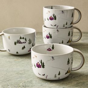 St. Jude Holiday Skier Stoneware Mug | West Elm (US)