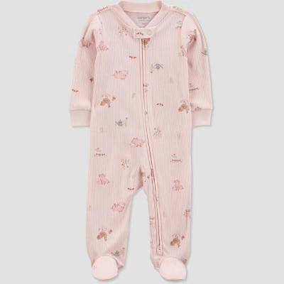 Carter's Just One You®️ Baby Girls' Drop Needle Farm Sleep N' Play - Pink | Target