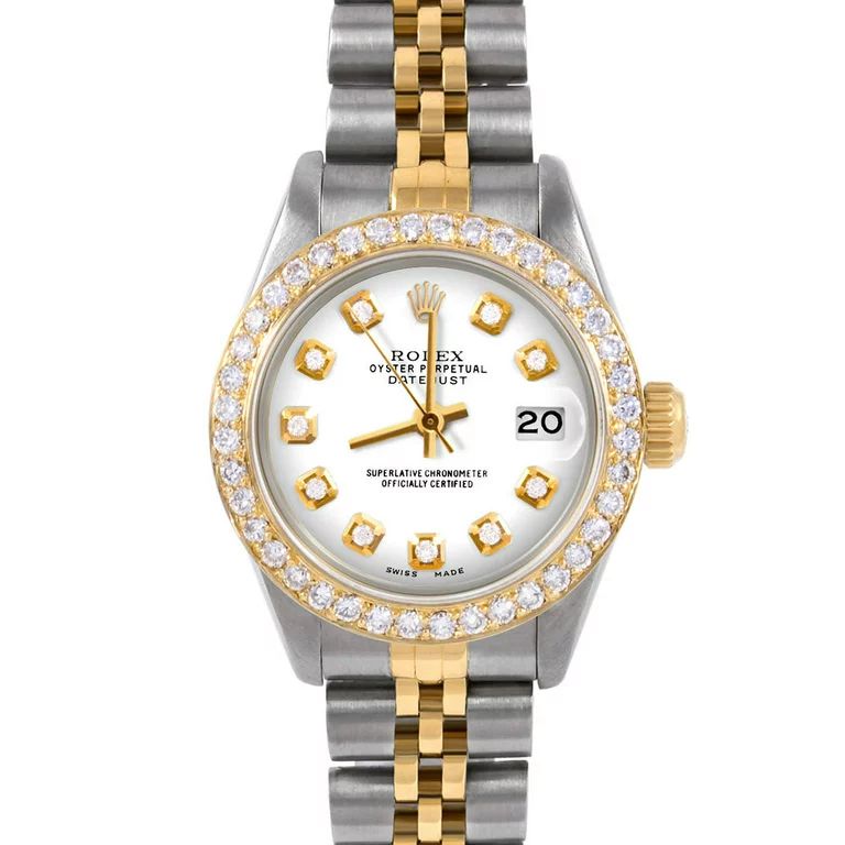 Pre-Owned Rolex 6917 Ladies 26mm Datejust Wristwatch White Diamond (3 Year Warranty) (Good) | Walmart (US)