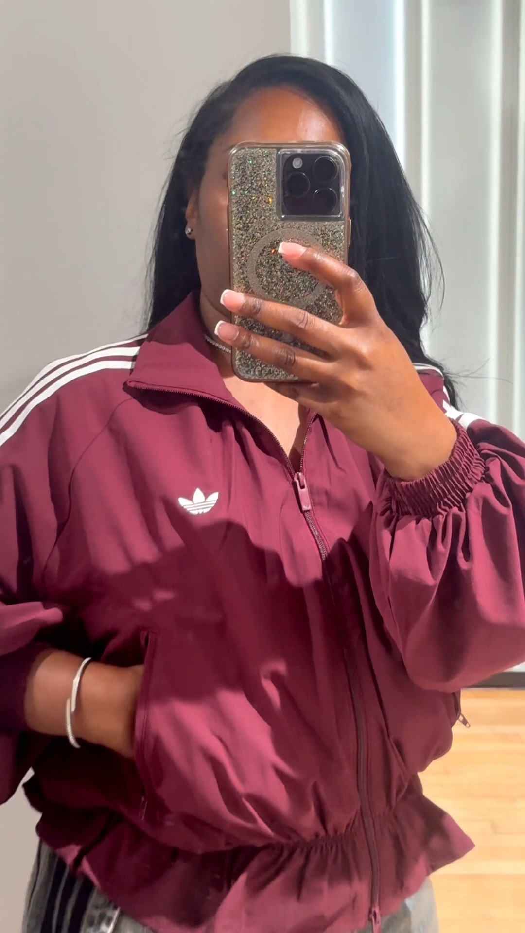 Love this oversized blousy track jacket and this 3 stripes button up jacket by adidas. Both are 2 of my favorite new adidas finds for fall. 
I’m wearing a size S in both. 

#ltkstyle #fallfashion

#LTKootd