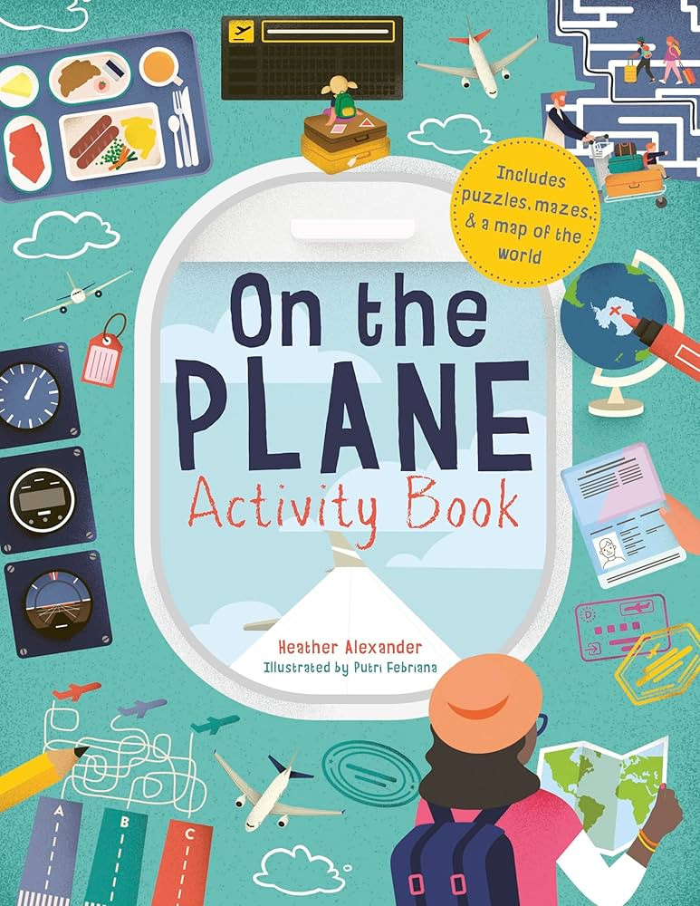 On The Plane Activity Book: Includes puzzles, mazes, dot-to-dots and drawing activities | Amazon (US)