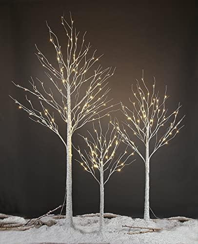 Amazon.com: LIGHTSHARE 4 feet 6 feet and 8 Feet Birch Tree,Warm White, for Home,Pack of 3, Festiv... | Amazon (US)