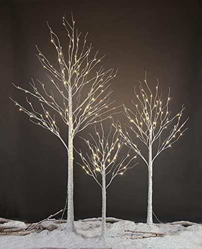 Amazon.com: LIGHTSHARE 4 feet 6 feet and 8 Feet Birch Tree,Warm White, for Home,Pack of 3, Festiv... | Amazon (US)