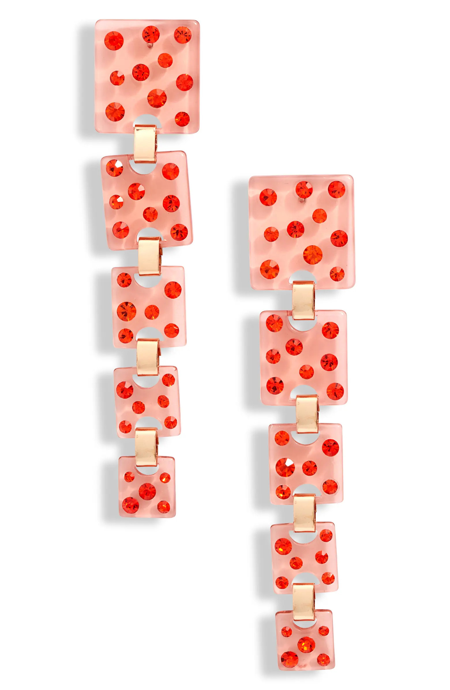 Open Edit Tiered Resin Sparkle Graduated Drop Earrings | Nordstromrack | Nordstrom Rack