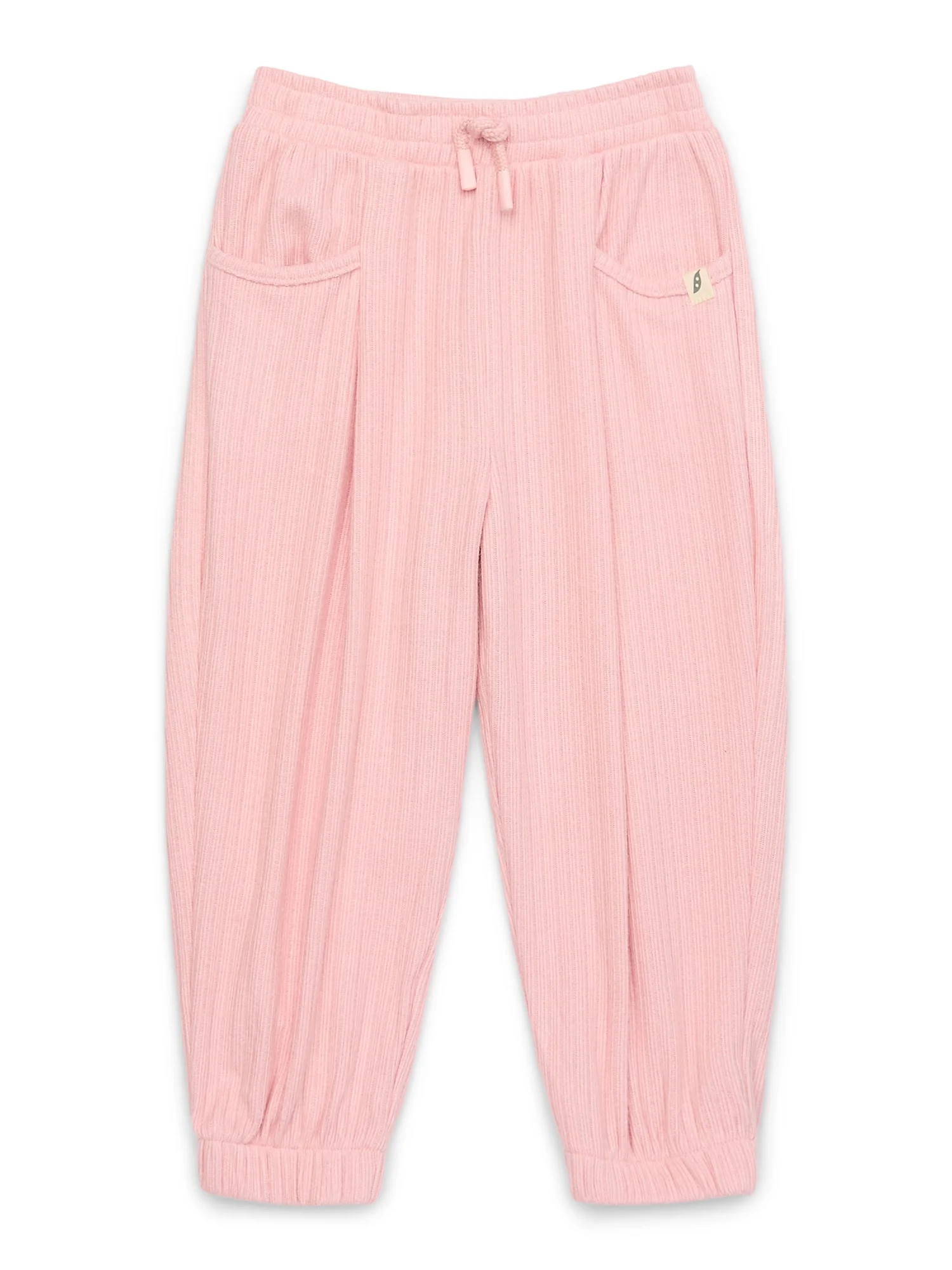 easy-peasy Toddler Girl Lace Pocket Terry Joggers, Sizes 18M-5T | Walmart (US)