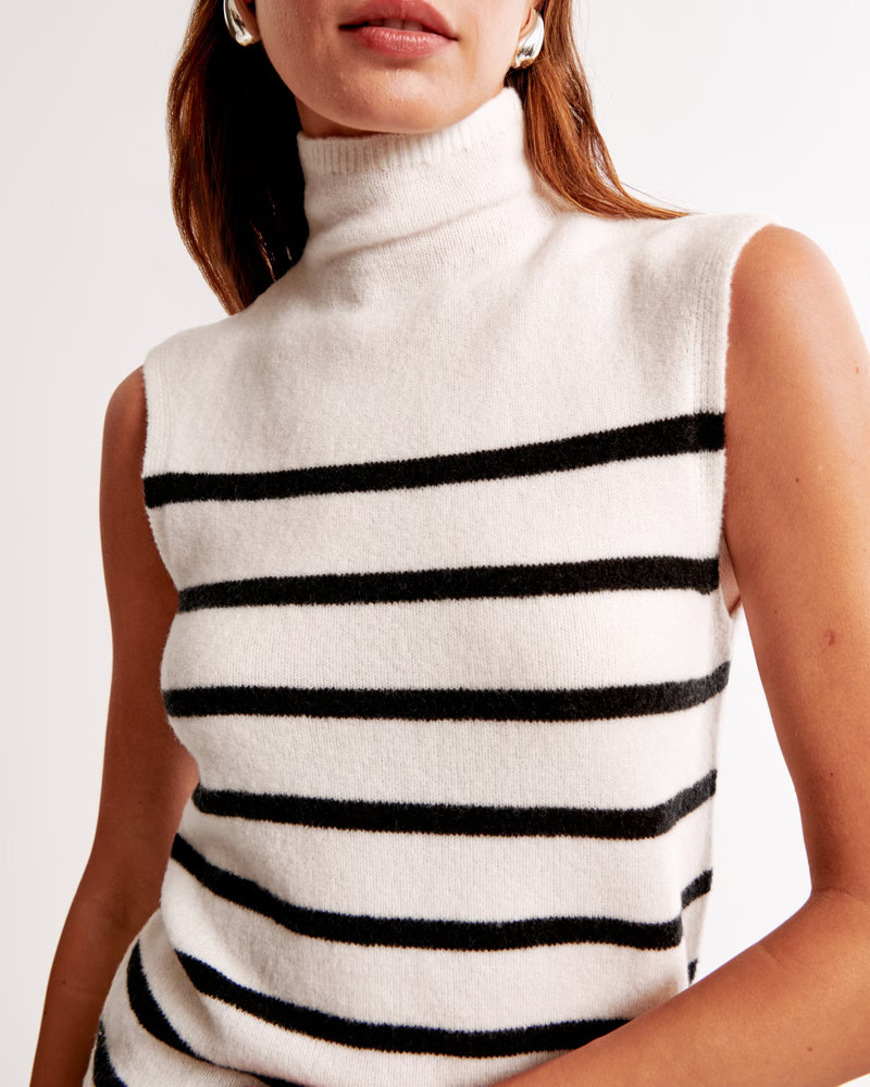 Merino Wool-Blend Mockneck Shell Top | Abercrombie & Fitch (US)