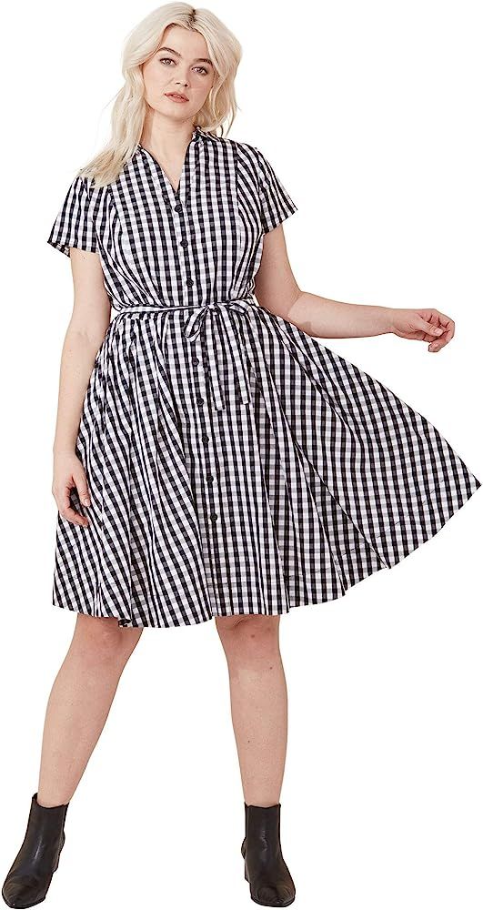 ellos Women's Plus Size Sandy Shirtwaist Dress | Amazon (US)