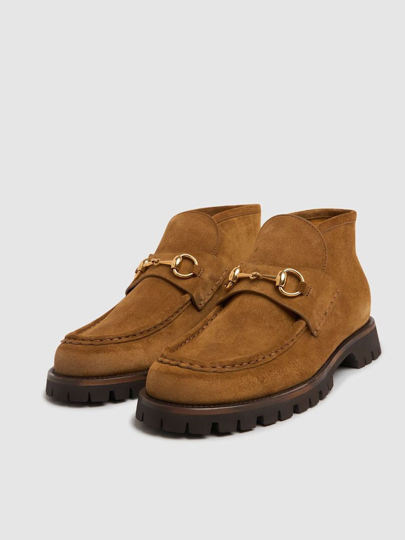 15mm Horsebit suede ankle boots | Luisaviaroma