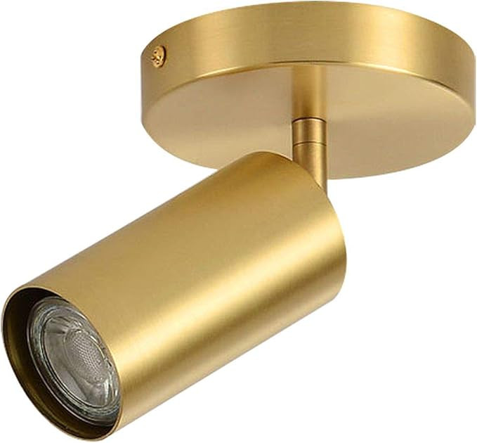 KCO Lighting Modern LED Tacking Lighting Brushed Gold Flush Mount Ceiling Spotlight Fixtures Sing... | Amazon (US)