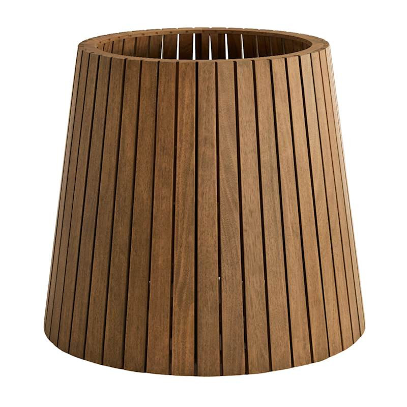 Monaco Dining Table Fluted Base, Brown Wood | At Home