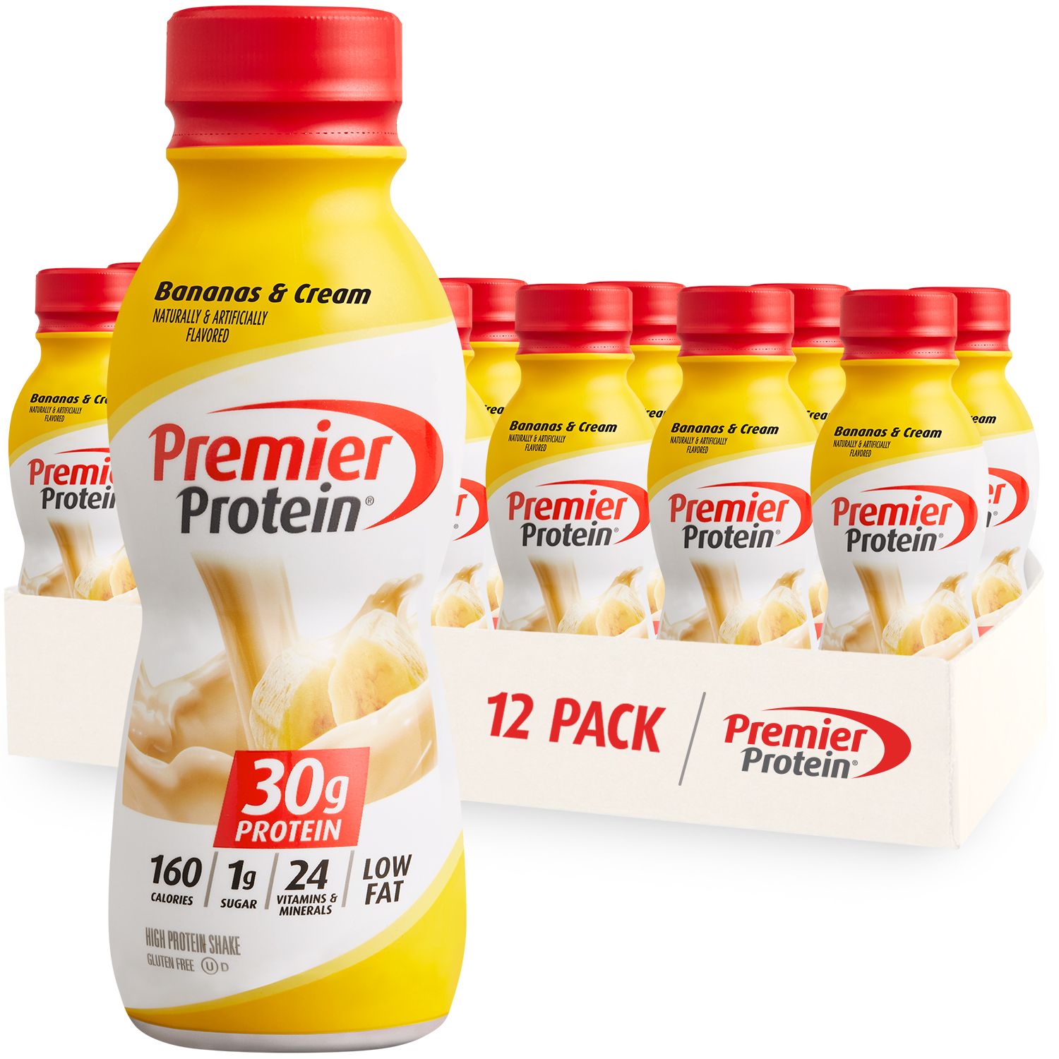 Premier Protein Shake, Bananas & Cream, 30g Protein, 11.5 Fl Oz, 12 Ct | Walmart (US)