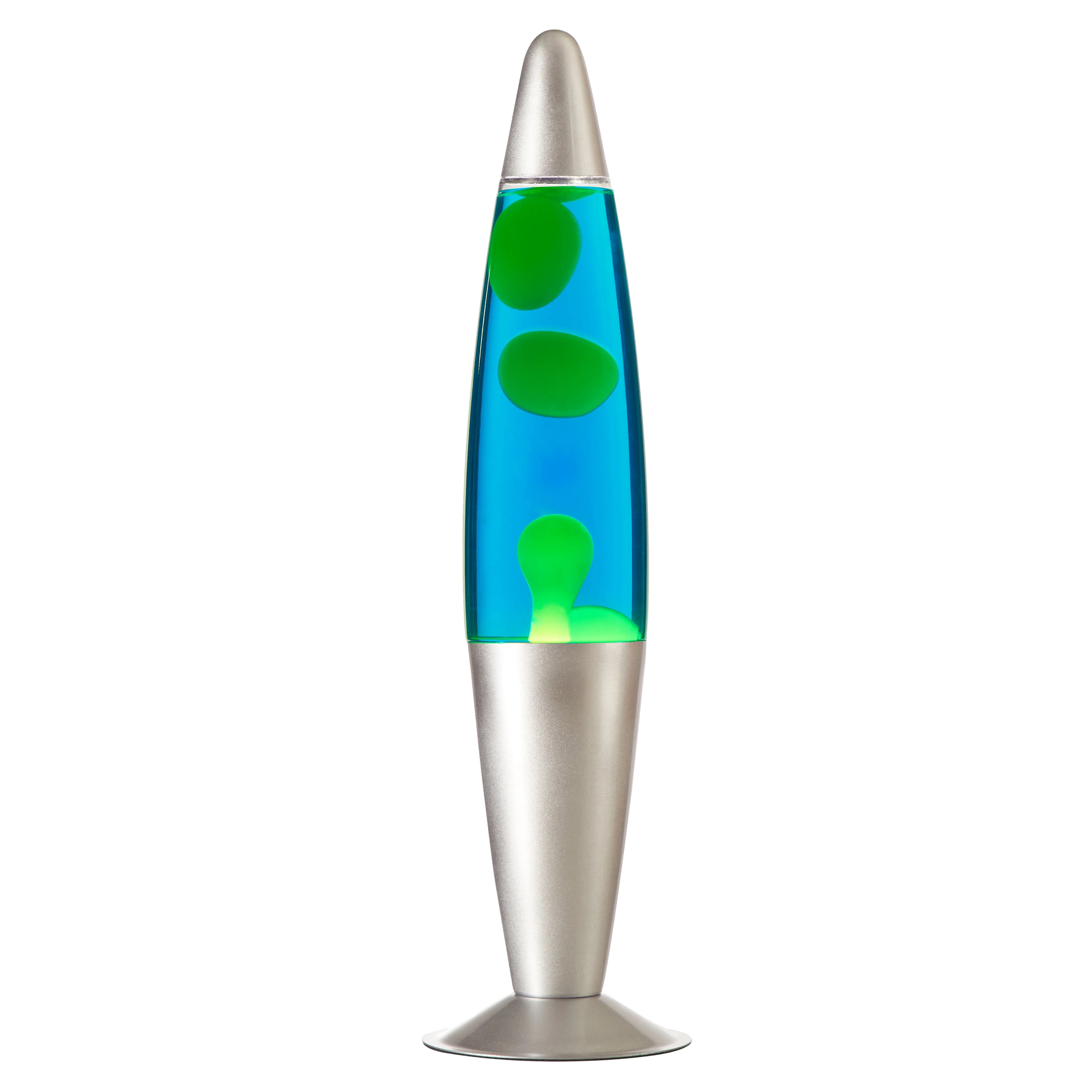 Urban Shop 16" Yellow/Blue Motion Volcano Lamp, Yellow Wax in Blue Liquid, Silver Metal Base | Walmart (US)