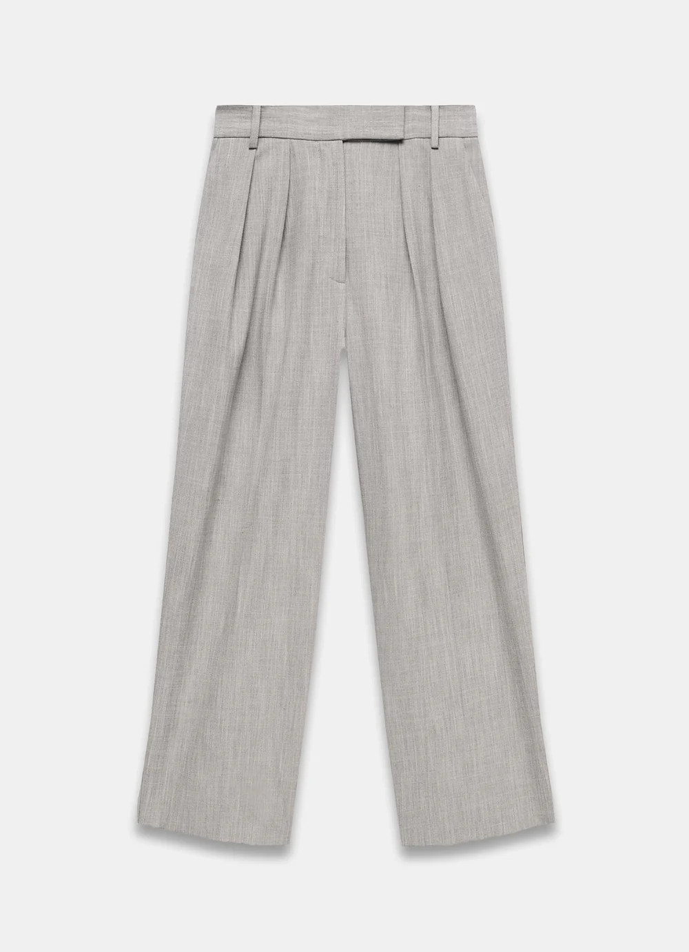 Grey Tailored Straight Trousers | Mint Velvet - UK
