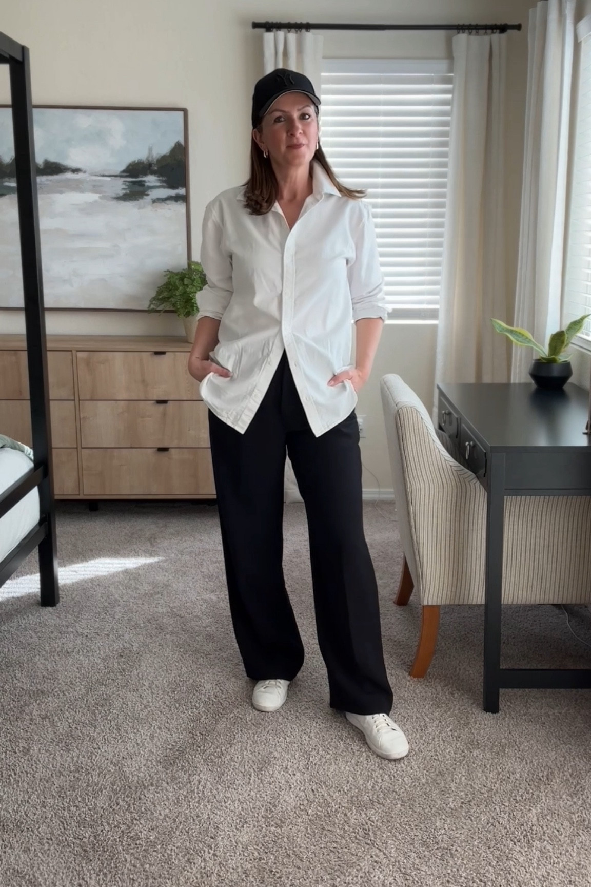 These are two of my most worn basics. I love the fit and feel of this white button up and paired with my favorite Effortless pants it just feels perfect! 

I wore these white sneakers all through Europe and they were amazing! Super comfortable, lightweight and breathable. I’ll definitely be buying these again when they wear out  

#LTKtravel #LTKover40 #LTKSeasonal