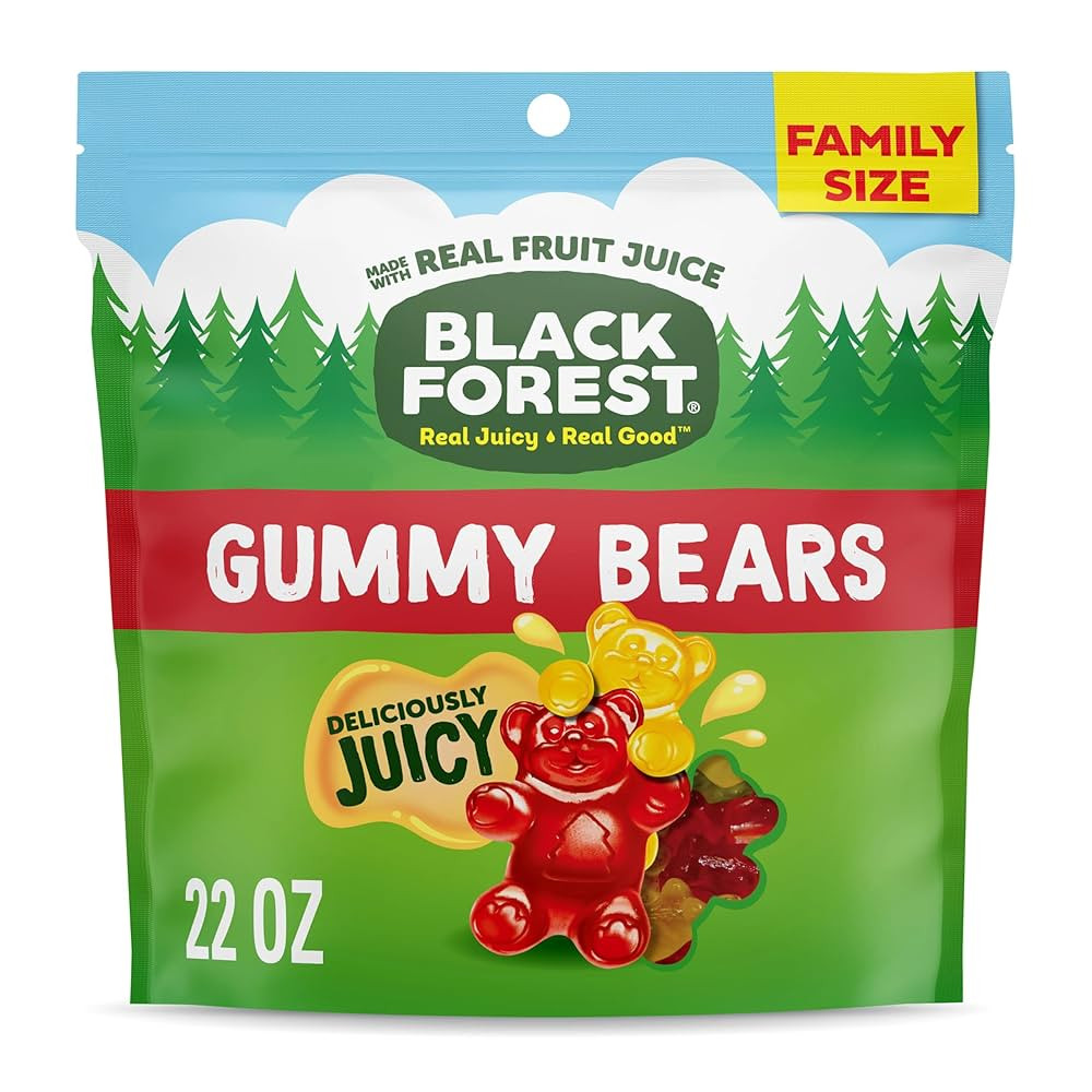 Black Forest Gummy, Bears, Fruit Flavor, Deliciously Juicy, Made with Real Fruit Juice, 22 oz | Amazon (US)