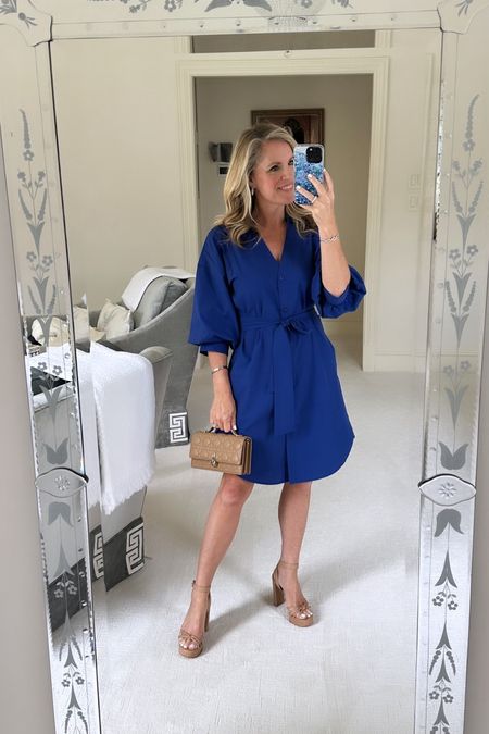 The perfect cobalt blue shirt dress from Broche Walker This dress is perfect for travel, and for date night! Easily dressed up or dress down with a change of accessories Fits true to size I’m 5’2” tall and wearing XS

#LTKSeasonal #LTKStyleTip #LTKActive
