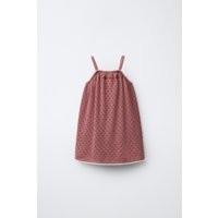 Zara - Knit Dress With Embroidered Flowers And Lace Trim - Pink - 5 Years (43,3 Inches) - Kids | Zara US
