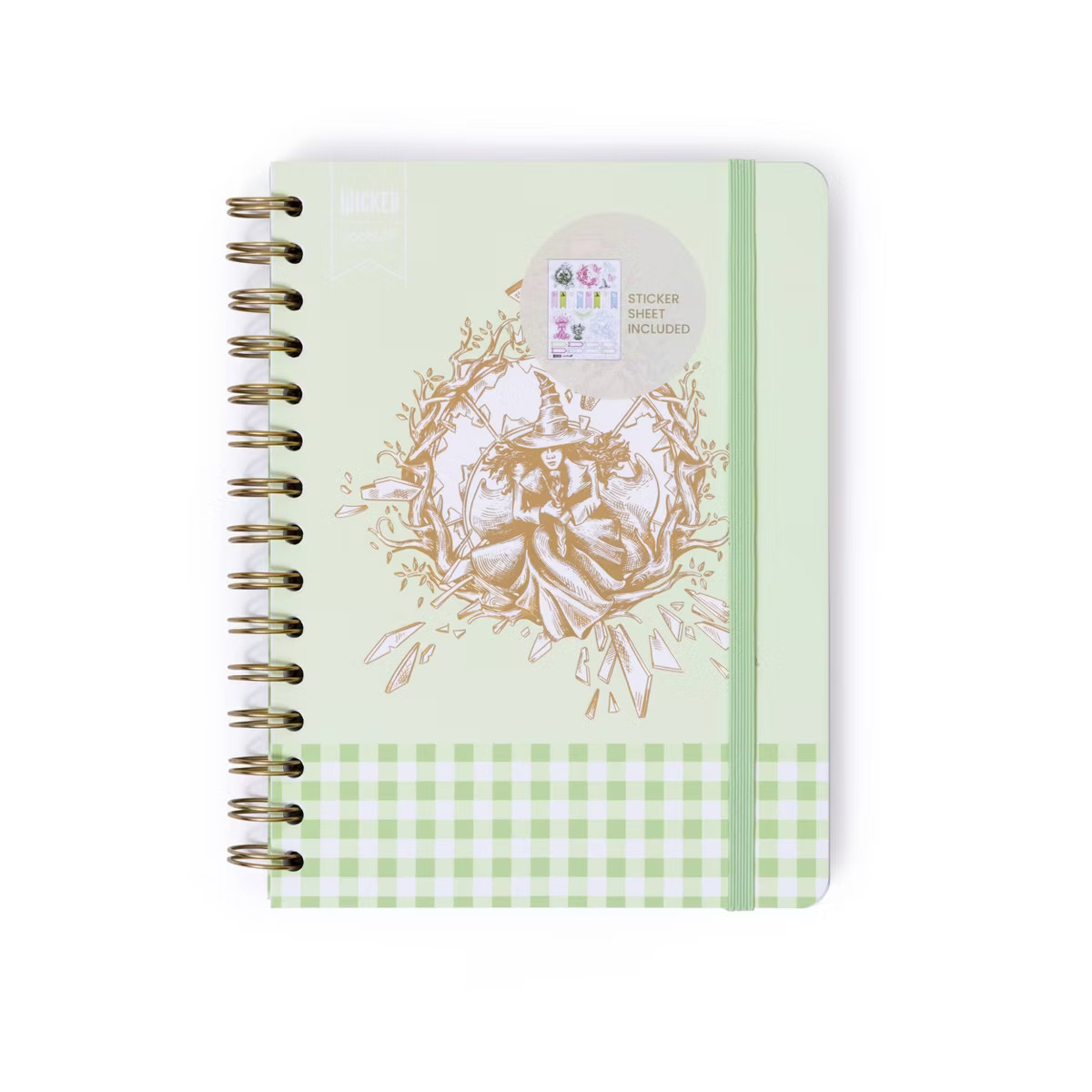 Wicked x Yoobi Journal Elphaba 6"x8" Lined Spiral Softcover Notebook with Elastic Band and Sticke... | Target