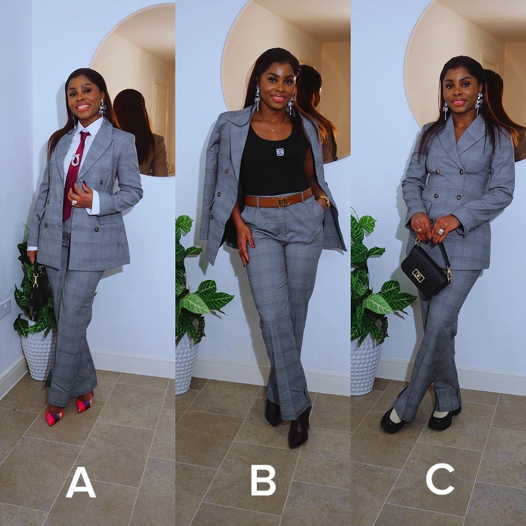 One suit, three ways. ✨
Styling this grey tailored suit for workwear in three different ways — classic corporate, smart chic, and a softer power look.

A good suit is a wardrobe staple you can restyle endlessly.

All pieces linked for you to shop. 🤍


#LTKWorkwear #LTKspring #LTKUK
