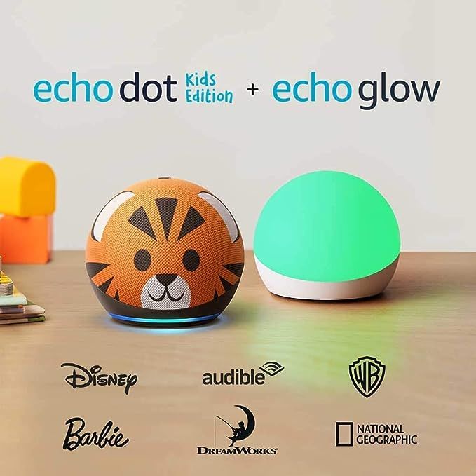 Echo Dot (4th Gen) Kids + Echo Glow | Tiger | Amazon (US)