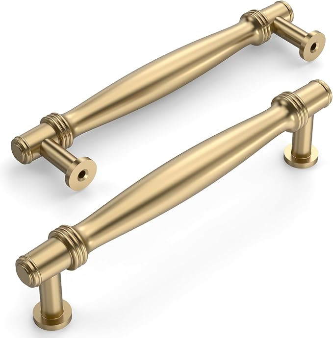 Amerdeco 10 Pack Champagne Bronze Cabinet Pulls 5 Inch(128MM) Hole Centers Kitchen Cabinet Handle... | Amazon (US)