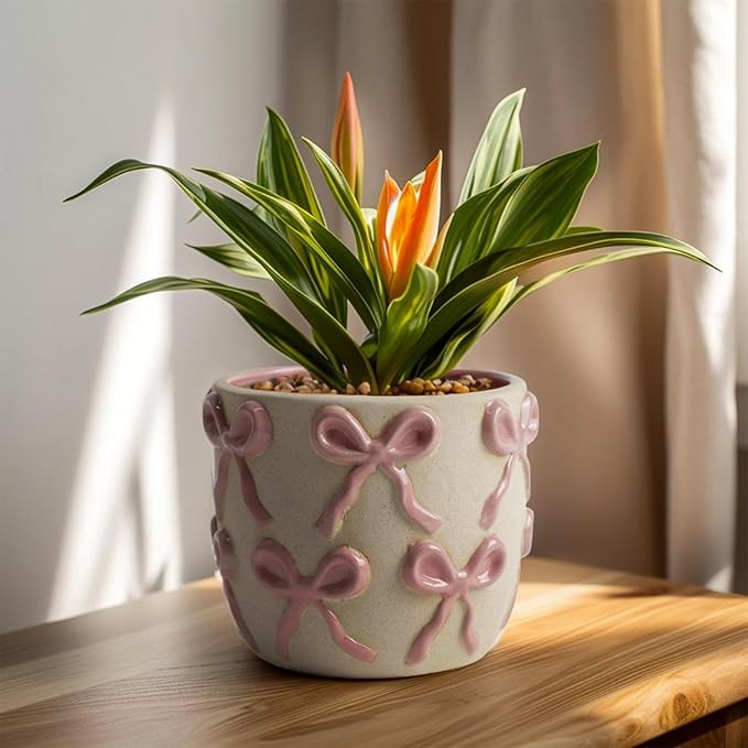 Yokiiimakiii Ceramic Flower Pots for Indoor and Outdoor Plants, Succulent Orchid Round Clay and T... | Amazon (US)