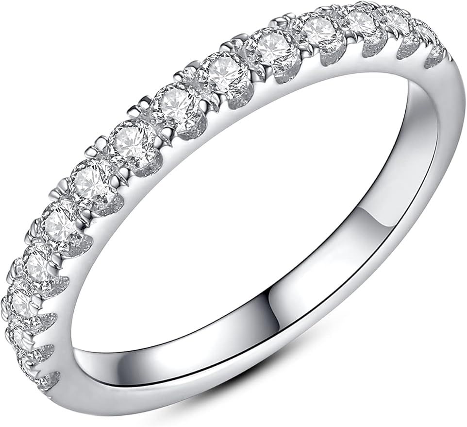 IMOLOVE Moissanite Wedding Band, Wedding Rings for Women, 0.3 ct D Color VVS1 Lab Created Diamond... | Amazon (CA)