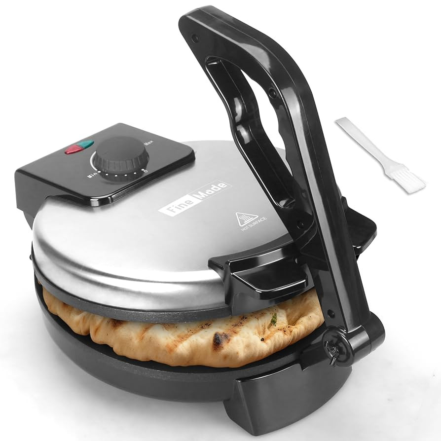 Compact 10'' Roti Maker Machine, Electric Tortilla Press with Detachable Handle, Chapati Maker Ma... | Amazon (US)