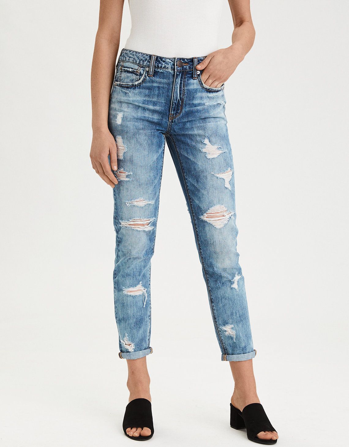 AE High-Waisted Tomgirl Jean | American Eagle Outfitters (US & CA)