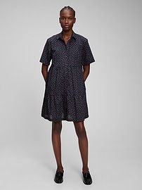 Tiered Mini Shirt Dress | Gap (US)
