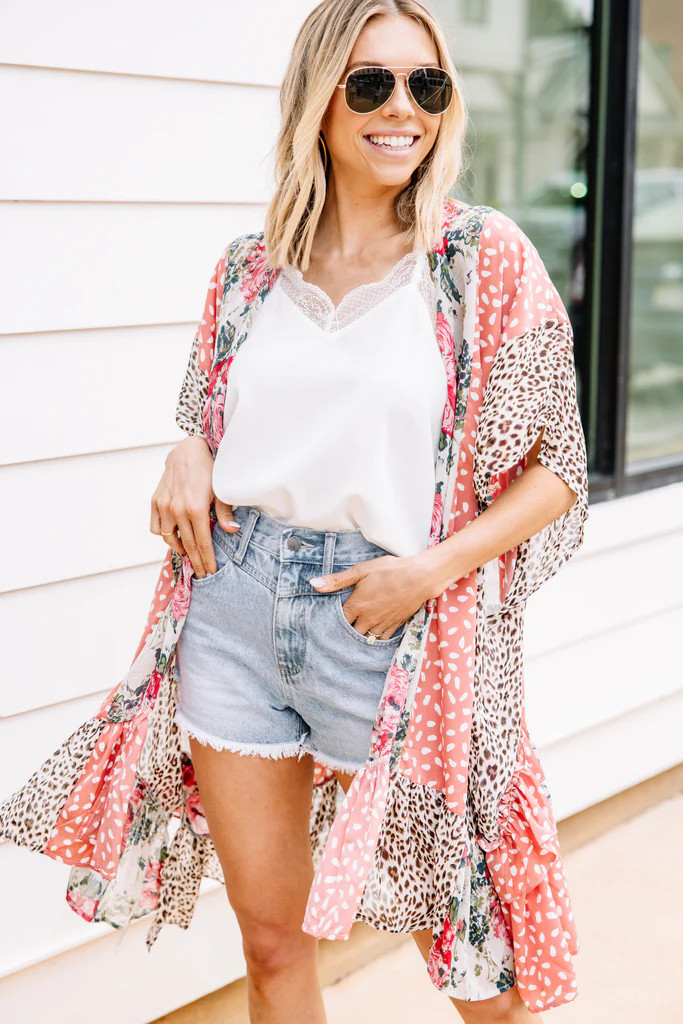 Come On Over Cream White Mixed Floral Kimono | The Mint Julep Boutique