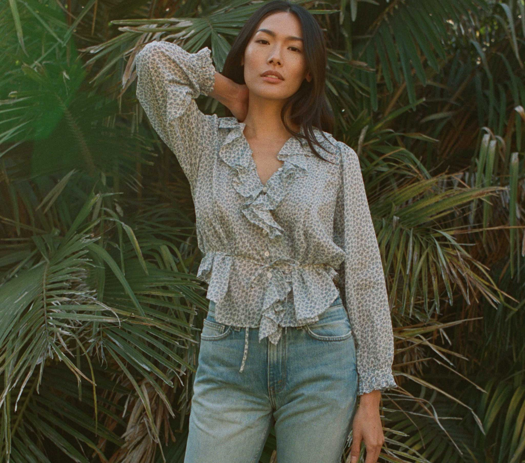 Leanna Top - Bluebell Hillside Bloom | DÔEN | DOEN