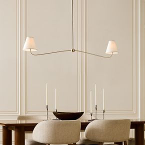 Simone Linear 2-Light Chandelier (48") | West Elm (US)