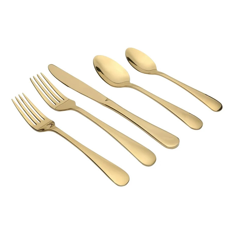 Better Homes & Gardens 20 Piece Arlo Flatware Set - Mirror Finish | Walmart (US)