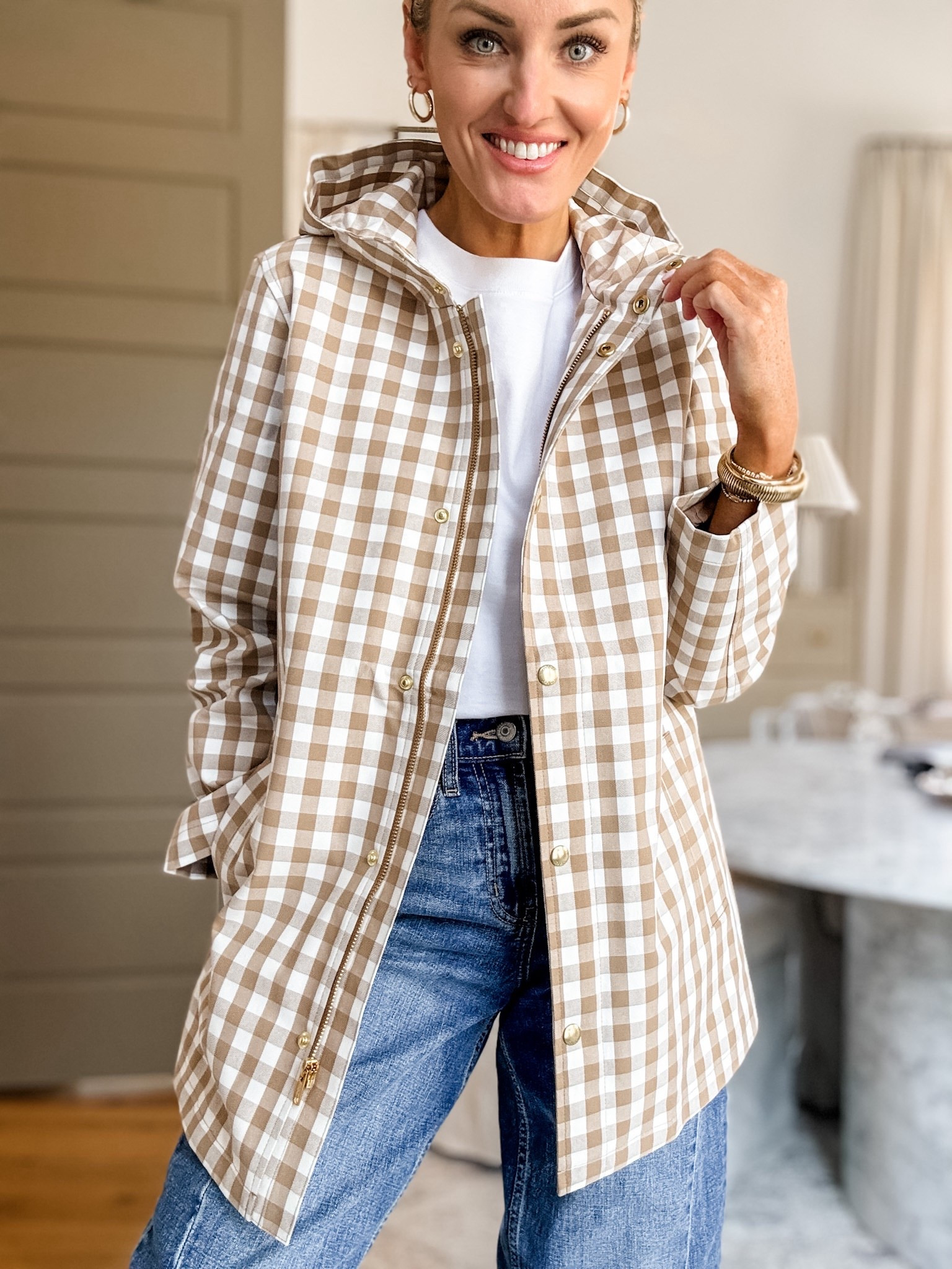 This gingham rain jacket is the perfect staple for rainy season! 

Loverly Grey, gingham rain jacket, gingham rain coat

#LTKSeasonal #LTKootd