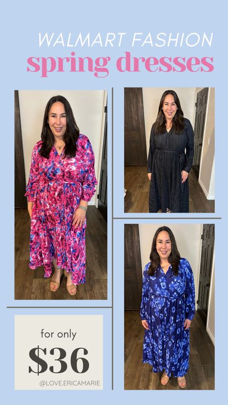 #walmartpartner @Walmart for the win! Check out these beautiful spring dresses from @walmartfashion for under $40! I love the whimsical flowiness of them, and they don't wrinkle because of their ribbed texture! I sized down to a large. #walmartfashion

#LTKfindsunder50 #LTKstyletip #LTKSeasonal