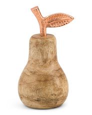 6in Wooden Pear | Marshalls