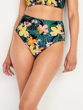 High-Rise Classic Bikini Swim Bottoms for Women | Old Navy (US)