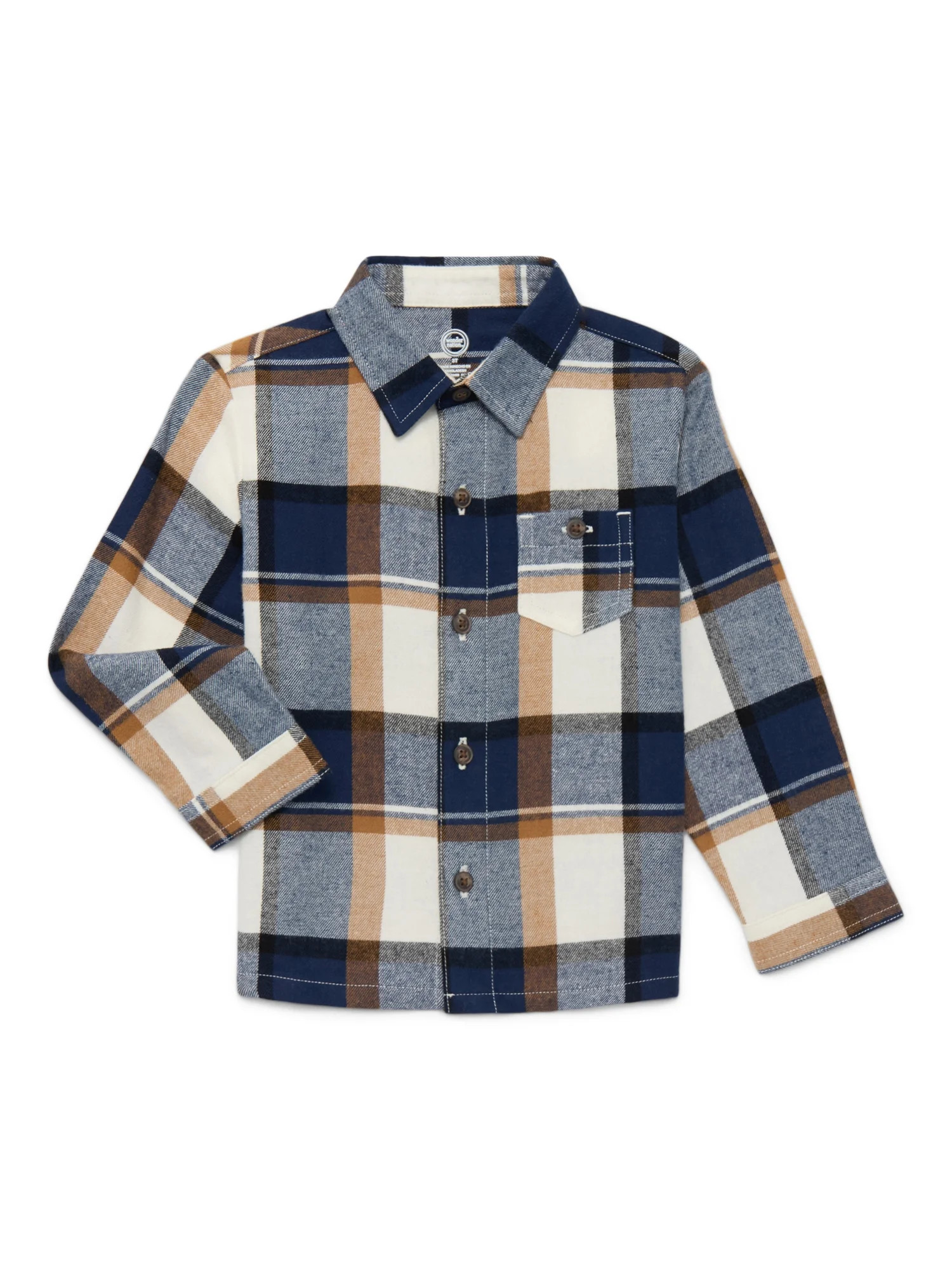 Wonder Nation Toddler Boys Flannel Shirt, Sizes 12M-5T | Walmart (US)