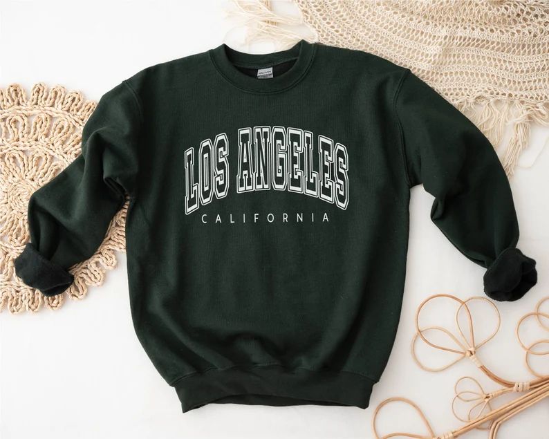 Los Angeles California Sweatshirt  Cool Trendy Sweats  - Etsy Canada | Etsy (CAD)