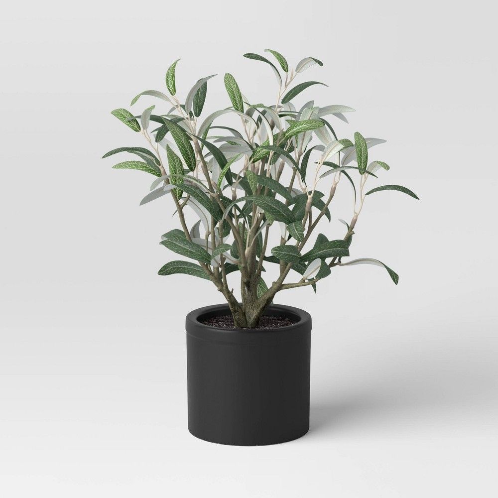 Artificial Medium Olive Plant in Ceramic Pot - Threshold | Target