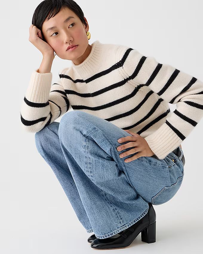 Cashmere Rollneck™ sweater in stripe | J.Crew US