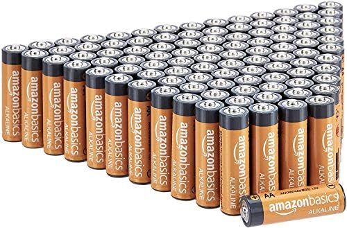 Amazon Basics 100 Pack AA High-Performance Alkaline Batteries, 10-Year Shelf Life, Easy to Open V... | Amazon (US)