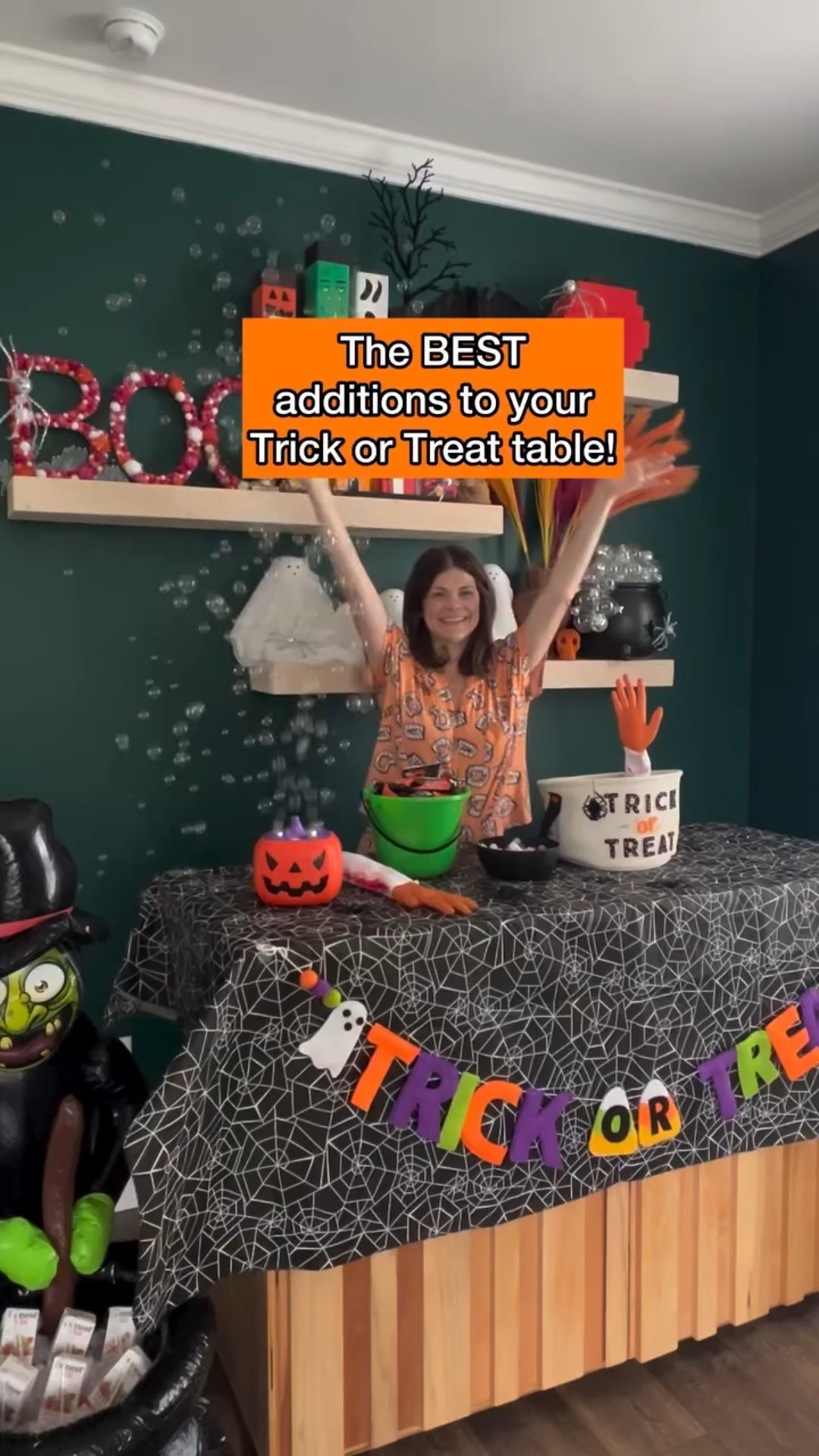 Want your trick-or-treat table to be the stop of the night? 🎃✨ These little add-ons bring big fun — no DIY required. From reusable light-up bags to spooky banners and the pumpkin bubble machine (the kid-friendly version of a fog machine 👏), these are my favorite low-effort ways to make your house a hit!

Order soon for Halloween delivery so you’re ready when the doorbell rings! 🍬🕷️

#halloweendecorideas #trickortreattable #halloweenvibes #celebratingwithkids #celebratewithmorgan

#LTKFamily #LTKSeasonal #LTKHalloween