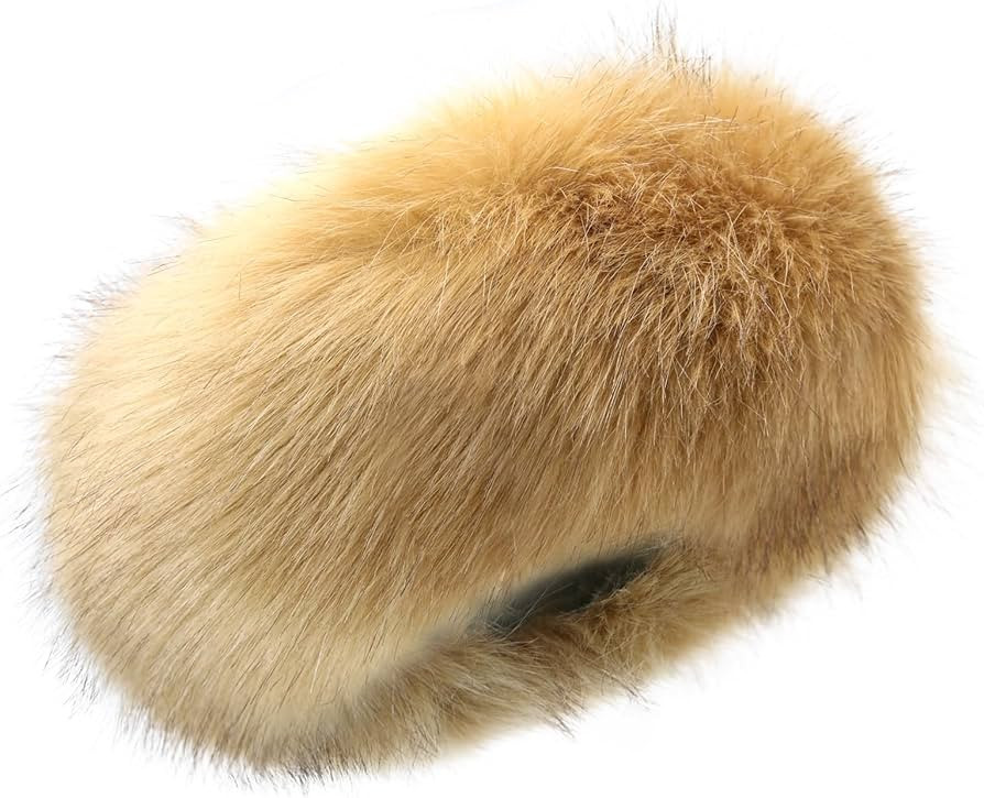 Faux Fur Headband for Women Elastic Fuzzy Thick Earmuffs Winter Headwrap Ear Muffs Furry Ear Warm... | Amazon (US)