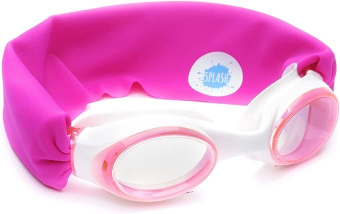 SPLASH SWIM GOGGLES with Fabric Strap - Solid Color Collection- Fun, Fashionable, Comfortable - A... | Amazon (US)
