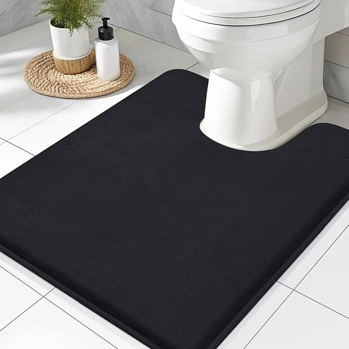 Smiry Memory Foam Toilet Rugs U-Shaped 24x20, Extra Soft Absorbent Non-Slip Contour Bathroom Rugs... | Amazon (US)